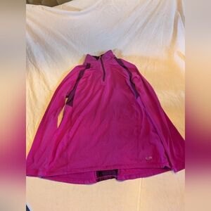 2/30$ Women's Fuchsia & Plum Quarter-Zip Turtleneck Sweater - Performance Knit